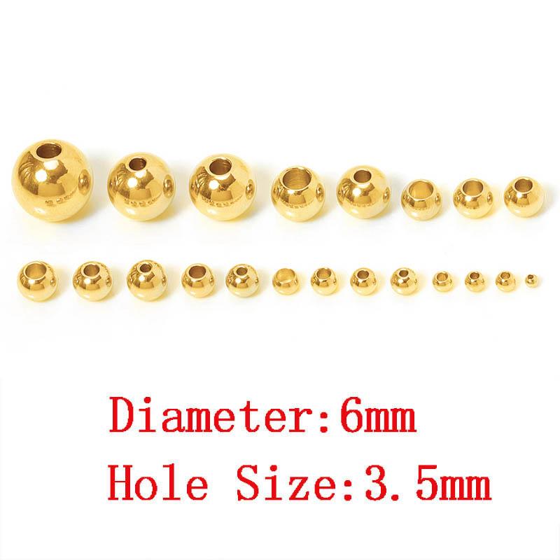

100pcs 3-10mm Stainless Steel Beads for Jewelry Making Loose Spacer Beads Ball Hole 1.2-5mm for Bracelets Jewelry Components DIY