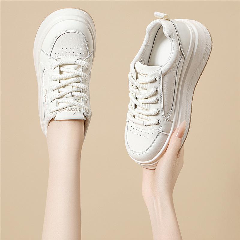 

Casual platform women s shoes, small people increase in height and wear new board shoes, comfortable daily versatile women s white shoes 34