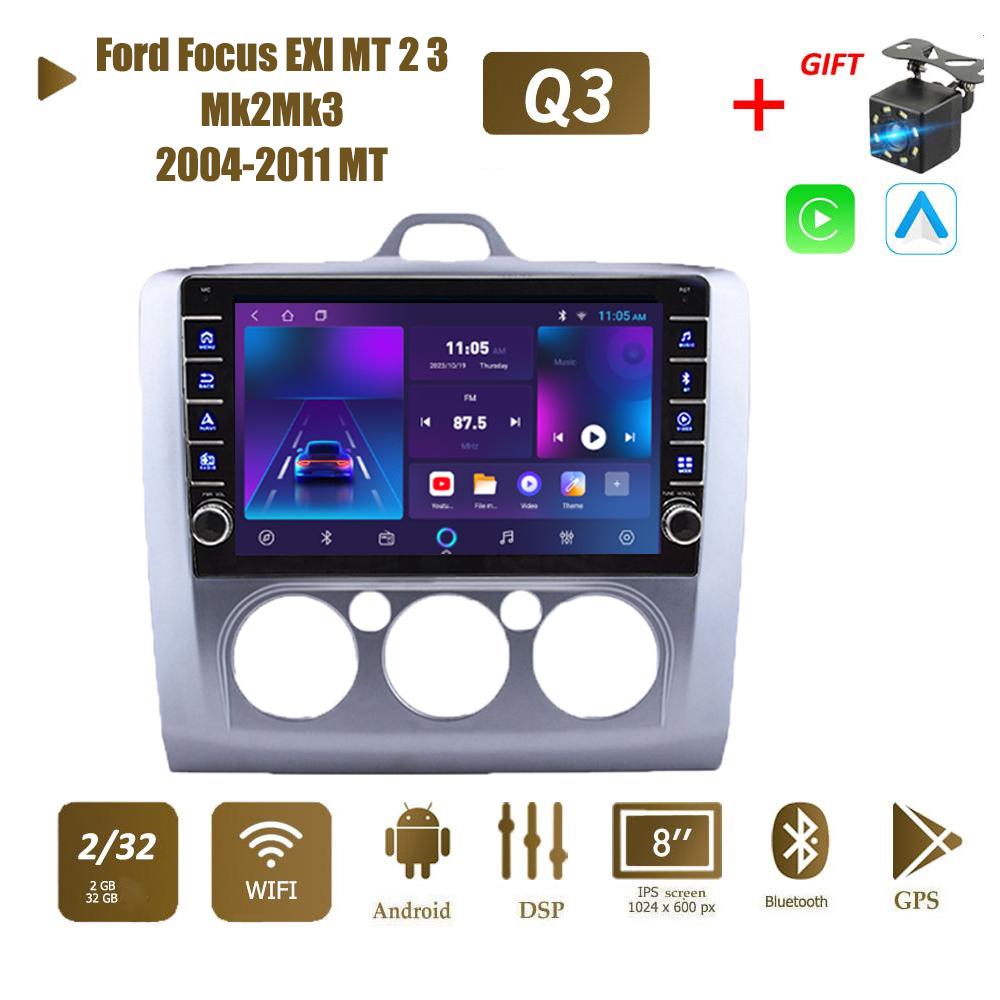

Автомобильное радио Icreative Android для Ford Focus EXI MT AT 2 3 Mk2 Mk3 2004-2011 с кнопочной ручкой, мультимедийный плеер, навигация, GPS Carplay 2 + 32 ГБ 2+32GB,MT