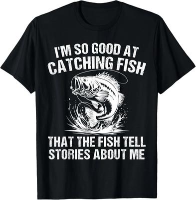 Bass Angler Fun Fisherman Fishing Personality Casual Street Fashion High Quality Printed Round Neck T-shirt for Men and Women