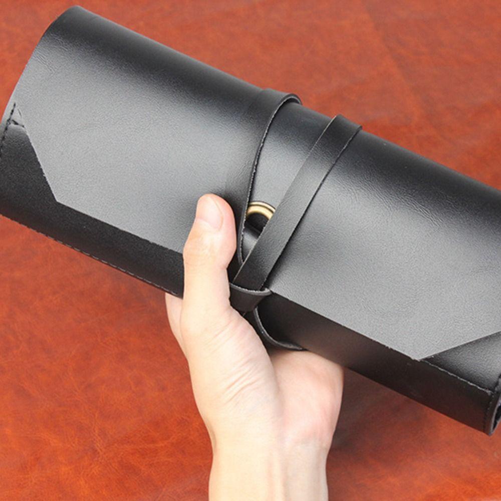 Case Wrench Storage Bag Carry Tool Organizer Leather Folding Bag Tool Storage Bag Tool Roll Up Bag