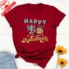 Happy Hanukkah Shirt Jewish Holiday Saying Religious for Printed Tshirt Tops Unisex High Quality Cotton Regular Short Sleeve