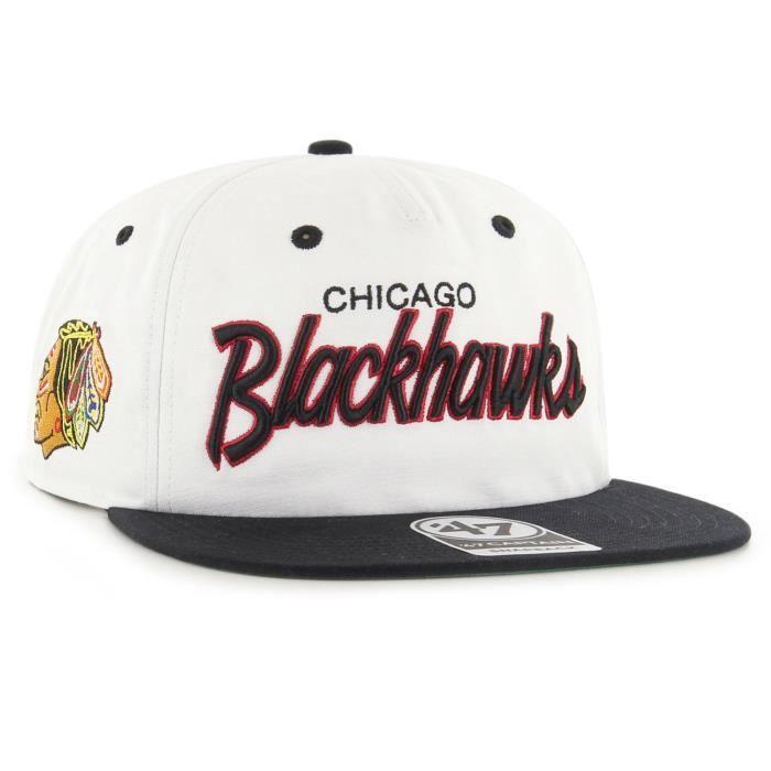 Casquette Snapback 47 Brand - CROSSTOWN Chicago Blackhawks - Homme - Blanc/Noir/Rouge
