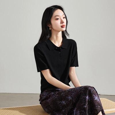 SOFSIL 2026 Spring Women's Polo Knit Shirt