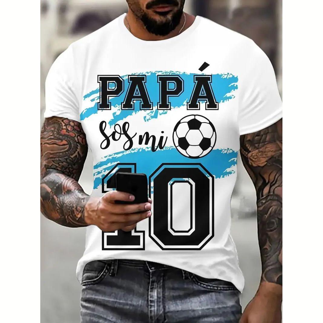 

Летняя мужская футболка ST, повседневная футболка с коротким рукавом, футболка с принтом «10», уличная спортивная мужская одежда больших размеров 3XL