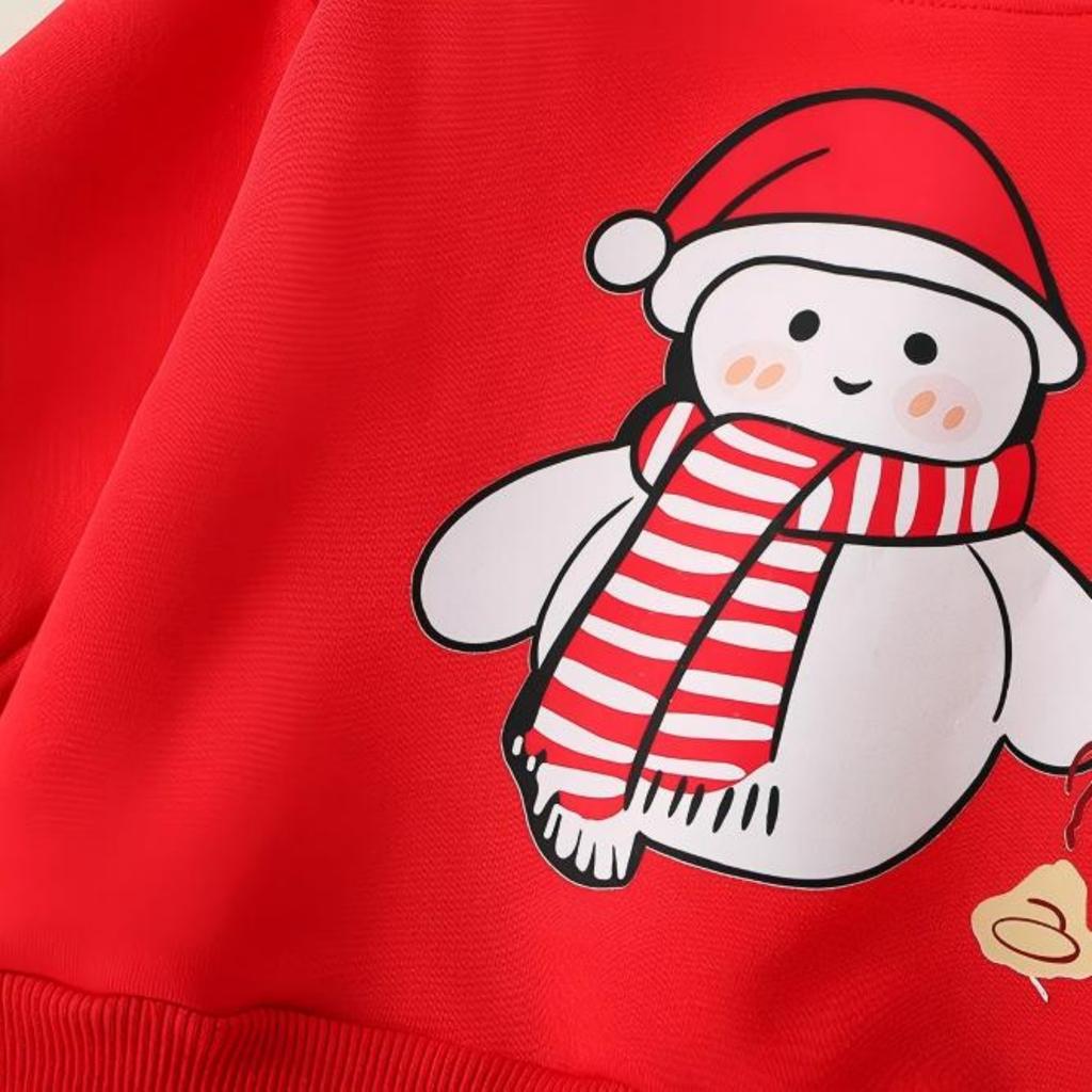 Gepersonaliseerde Geborduurde Naam Kinderkerst-Sweatshirts Voor de Winter