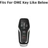 SEGADEN Silicone Cover Protector Case Holder Skin Jacket Compatible with Ford Mustang Fusion Explorer F-150 Edge 4 Button Smart Remote Key Fob CV2716