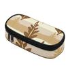 Pencil Case High Capacity Zipper Closure 300D Polyester with Main Compartment Mesh Pocket and Pen Slots for School and Study