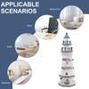 Wood Lighthouse Vintage Mediterranean Style Size 23 Home Office Decoration Sturdy Handcrafted Tabletop Ornament Lighthouse
