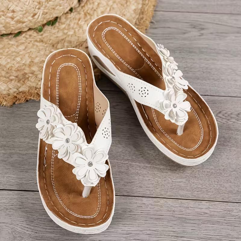 Altın Tokalı Aksesuarlı Şık Kadın Siyah Platform Sandalet - Rahat Slip-On Dayanıklı PU Kaplama İç Taban Günlük Giyim için, Bayan Sandalet