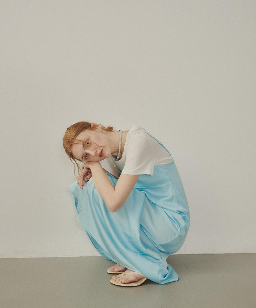 Melly And Rose Rose Corsage Sheer Long Dress (315302)_Blue