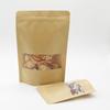Frosted Kraft Paper Stand-Up Pouch for Grains, Nuts, Tea, and Food Packaging.