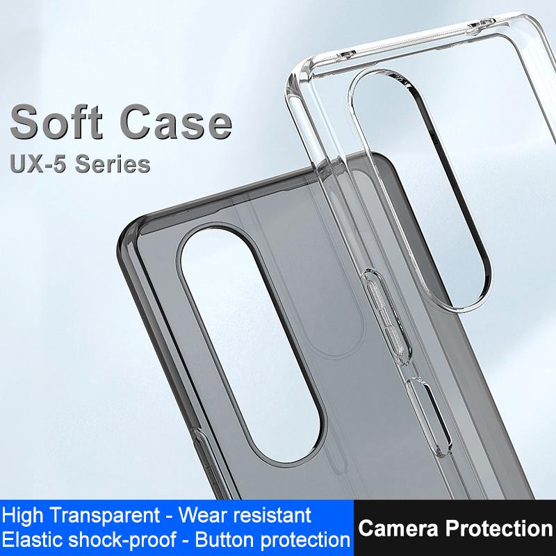 IMAK UX-5 Series for Sony Xperia 1 V Anti-drop Phone Case Flexible TPU Smartphone Cover