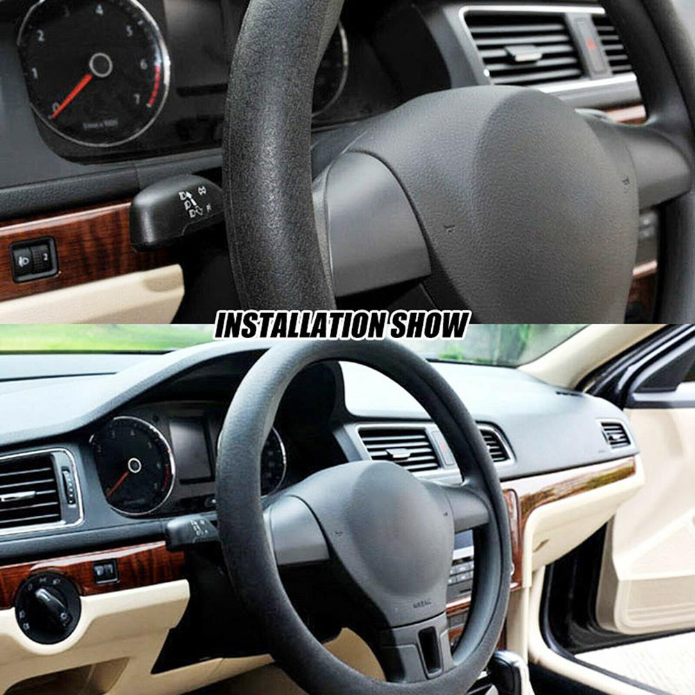 13*16in Steering Wheel Cover 1pc Black Replacement