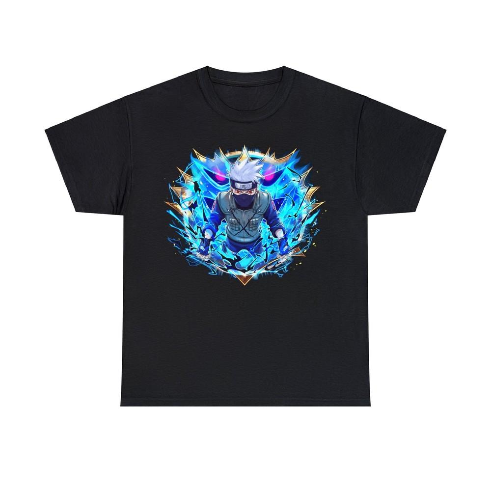 Naruto Kakashi Tshirt Naruto Unisex Heavy Cotton Tee S