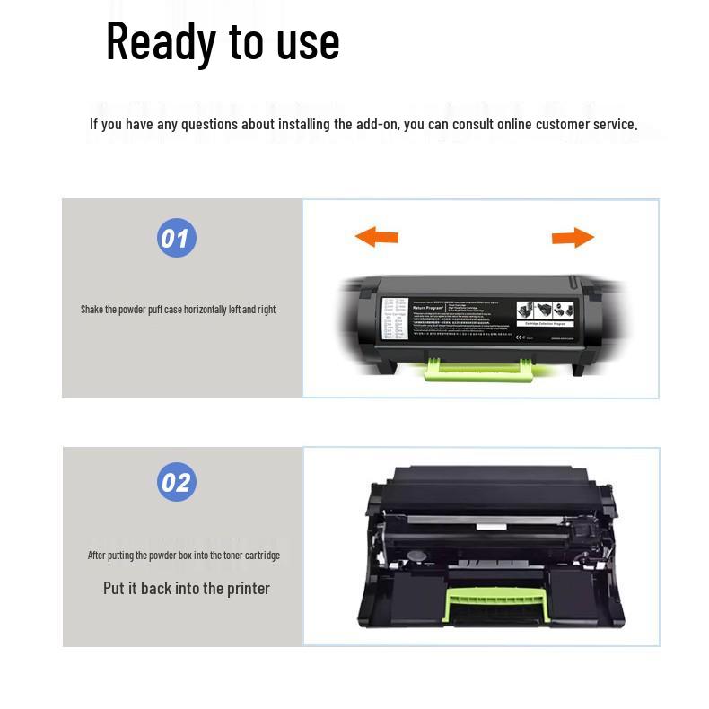 

Compatible Lexmark M1145/XM1145 Toner Cartridge & 24B6040 Photoconductor Drum Toner Cartridge (Approx. 6,000 pages)