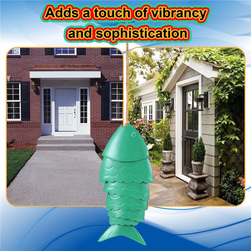Fish Wind Chimes Fish Decoration Ocean Vintage Wind Chimes Decoration Outdoor Carp Eaves Decoration Garden Decoration
