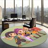 Huntrix (1) Round Office Rug Decorative Floor Rug for Office Bedroom Living Room and Home Space