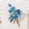 Elegant Peony Flower Corsages Chinese Style Enamel Pin Vintage Cloisonne Brooch  Casual Suit