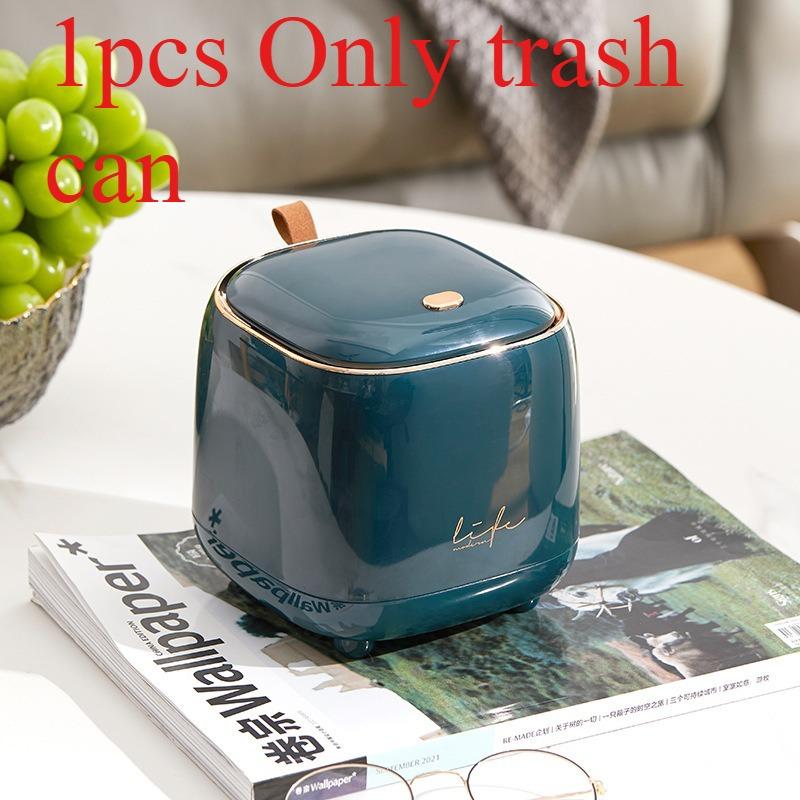 1pcs Desktop Trash Can Pop-top Mini Storage Bin Press-type Small Garbage Can Suitable for Daily Household Storage