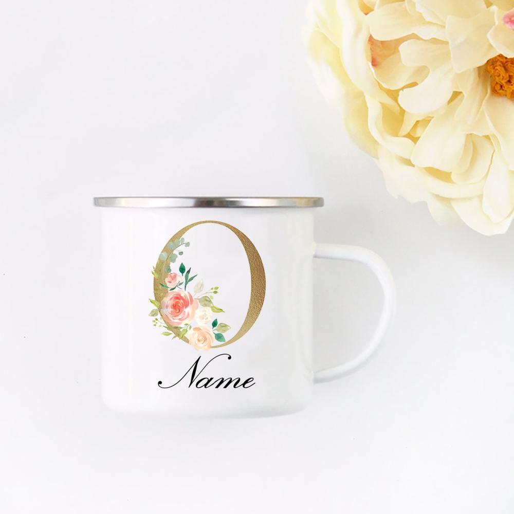 Personalized Name Enamel Mug Wedding Bachelor Party Wine Cup Bridesmaid Bride Valentine's Day Christmas Gifts for Her