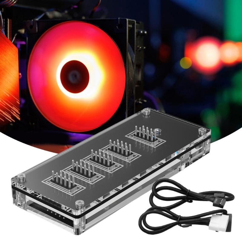 USB 9Pin Header Connectors Risers Board 50cm Extension Cable 4Pin Power Supply 4x9Pin Splitter Expansion 4Port USB2.0 HUBs