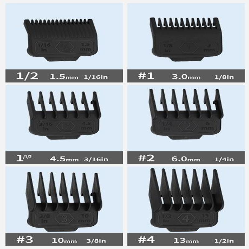 6PCS/Pack Magnets Universal Limit Comb Kam Men Electrical Trimmer Accessories Tondeuse Positioning Kam Clipper Limit Kam Salon чёрный