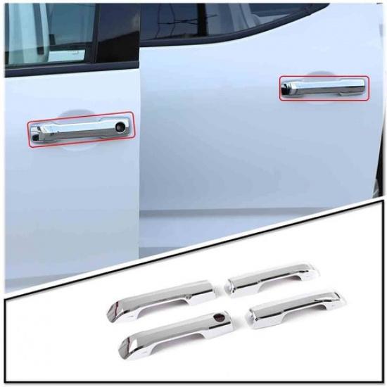 For Toyota Tundra -4PCS Chrome Door Handle Cover Trim Shell Cover