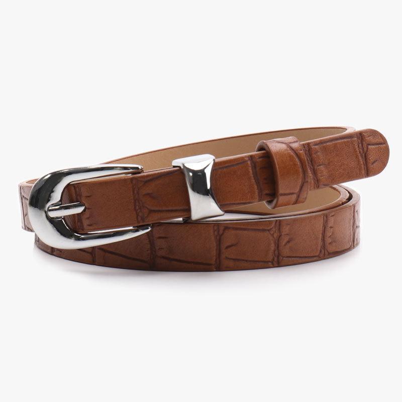 

Stylish Womens Pu Belt With Textured Pattern For Casual And Business Looks верблюд