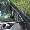 Real Black Carbon Fiber A-pillar Speaker Trim For BMW 4Series M4 G22 G82 G83 21+