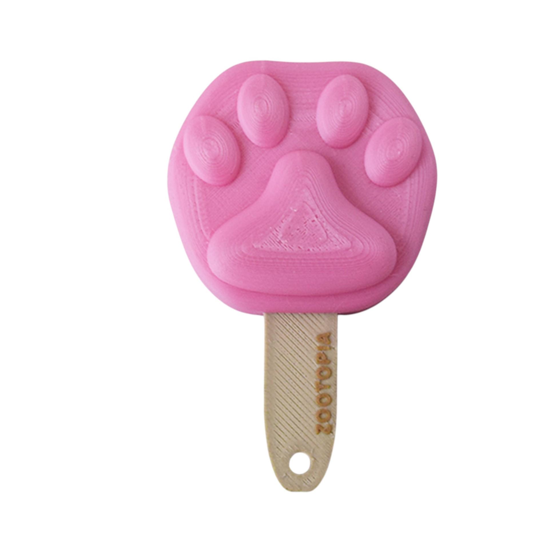 

3D Printed Cat Paw Macaron Color Ice Pop Toy Pendant for Kids 5cm x 2cm x 8cm