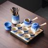 Coarse pottery retro/Shanhai side pot tea set gradual change kung fu tea set business high-end enterprise