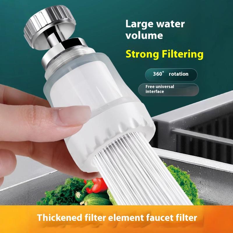 Faucet Water Purifier 360 Degree Rotating Faucet Filters Bubbler Mount Water Saving Anti-Splash For Household Kitchen Bathroom
