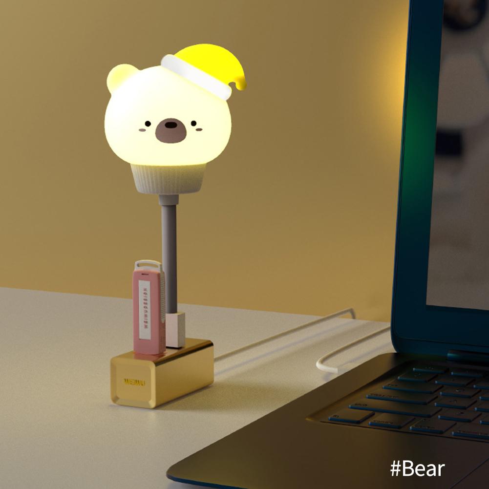 LED Chlidren USB Night Light Cute Cartoon Night Lamp Bear Rabbit Cat Duck for Baby Kid Bedroom Decor Bedside Lamp Christmas Gift