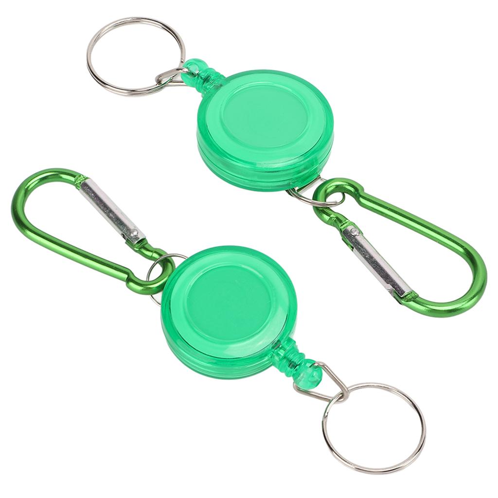 3 Stück Nylonseil Teleskopisches Einbrecherwerkzeug Mini Anti-Verlust Einziehbarer Zugschlüsselanhänger SchnalleGrün