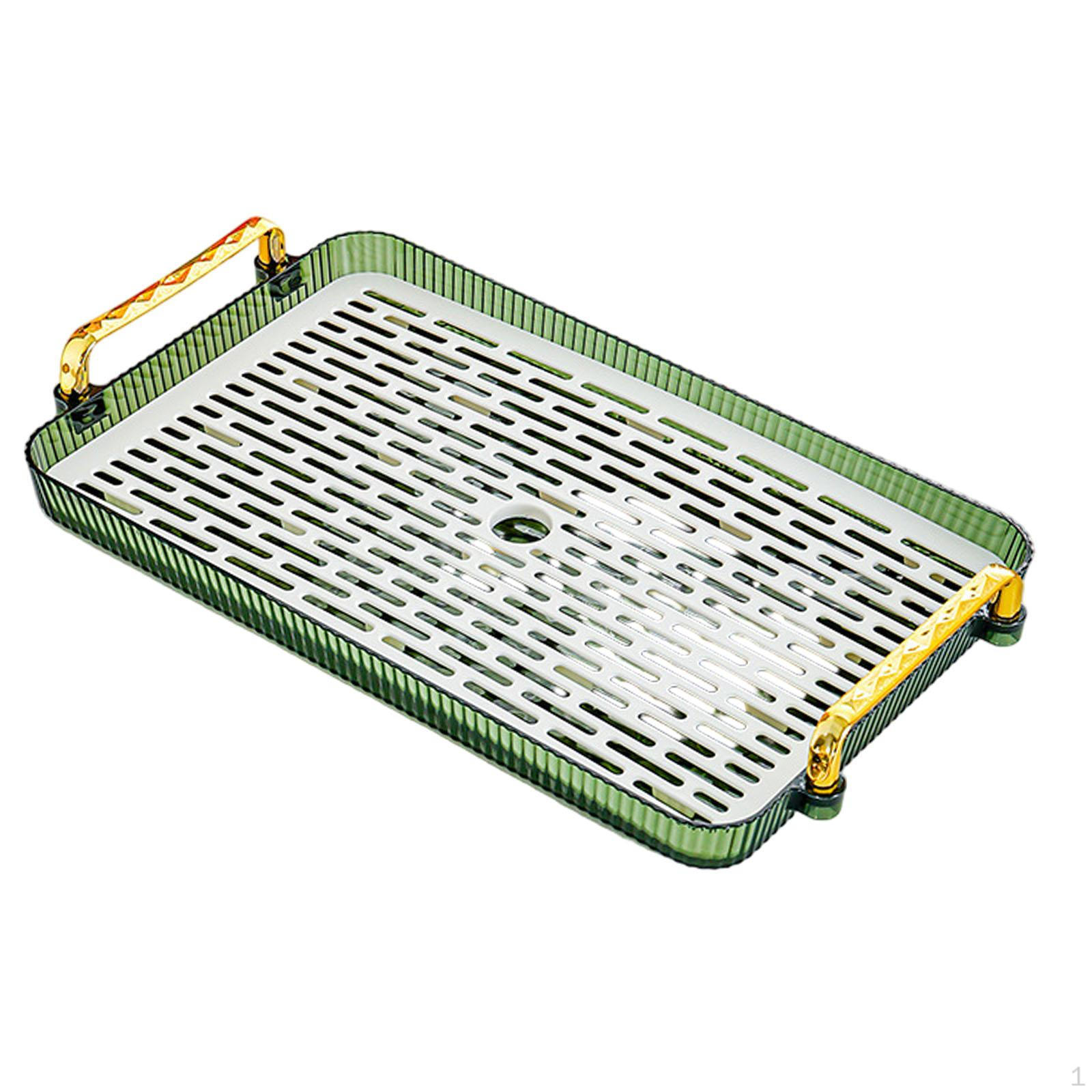 

Chinese Tea Tray, Kungfu Multipurpose Tray Organizer, Decorative Storage for зелёный