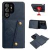 PU Leather Wallet Phone Case for Samsung Galaxy S26 Ultra Multiple Card Slots Dual Metal Button Closure Shockproof Full‑Body Protective Cover