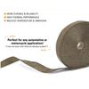 High Quality For Motorcycle Exhaust Heat Wrap Shield Tape Fiberglass 15M Roll With Stainless Steel Ties Titanium