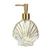 Muschelförmiger Glas-Seifenspender 400ml Flüssigseife/Lotion Aufbewahrungsflaschen Badezimmerzubehör