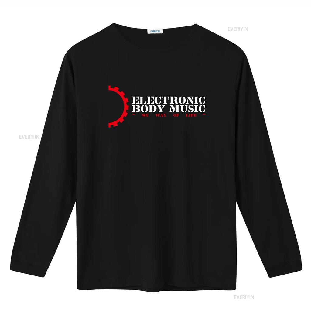 Electronic Body Music T Shirt My Way Of Life Print Ebm Industrial Darkwave Techno Style Vintage Washed Stylish Comfortable