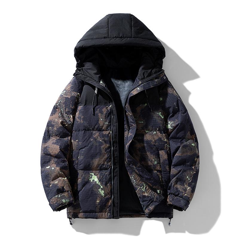 Down jacket men's winter new camouflage fashion trendy brand ruffian handsome warm casual top jacket