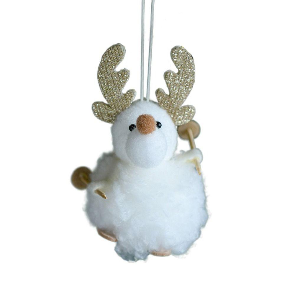 Girls Christmas Plush Snowman Pendant Elk Christmas Tree Pendant  Home Decoration