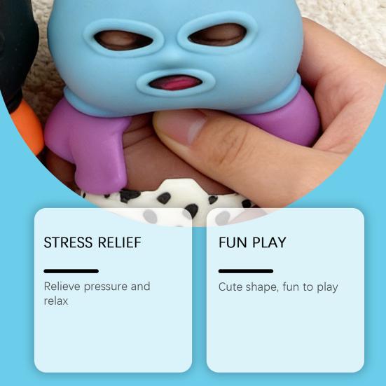 Babies Stress Relief Toy with Face Guard Coat Underwear Slow Rising Anxiety Relieving Baby Squeeze Toy Soft Relaxation Stress Ball Fidget Toy