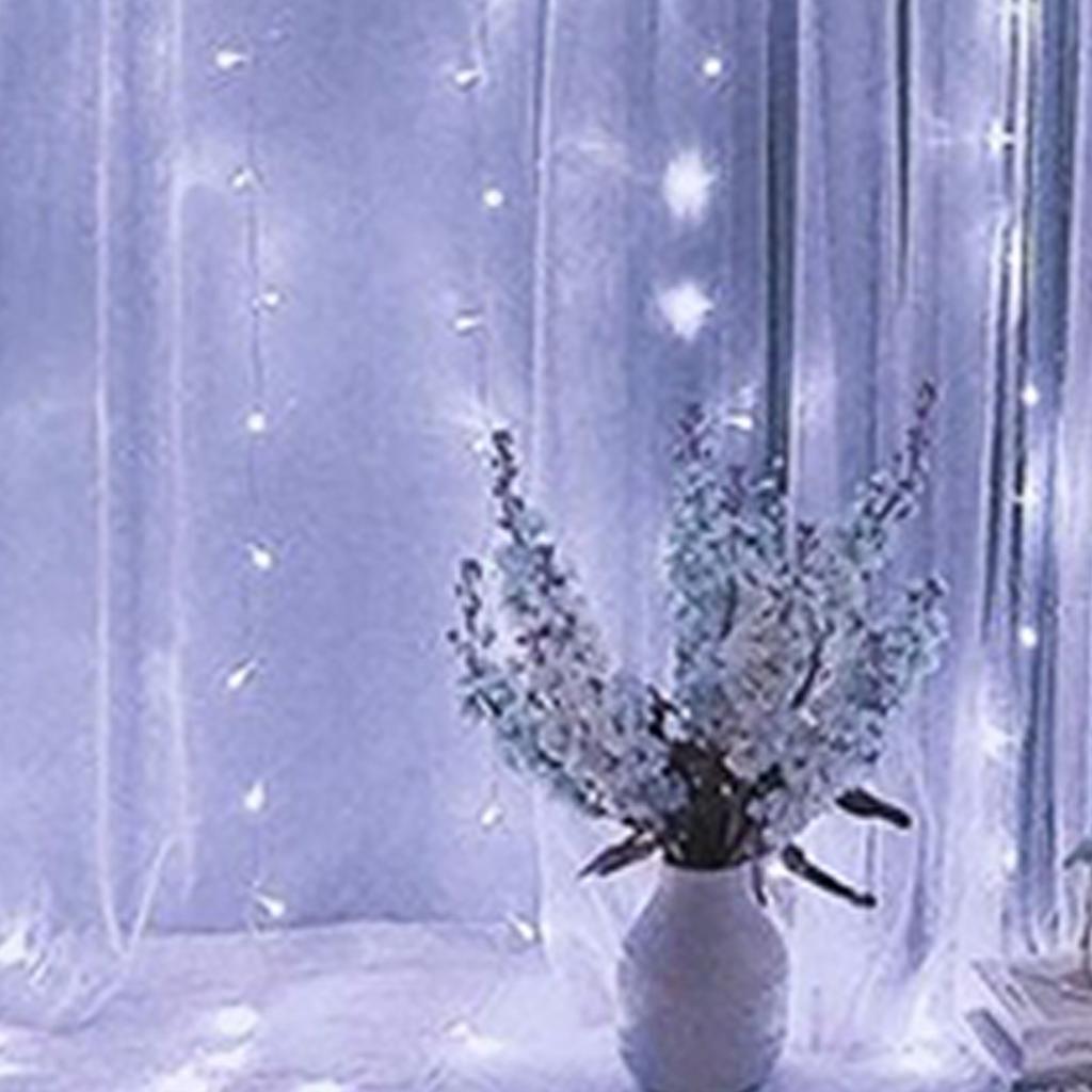 LED Curtain Lights 8 Modes Remote Control 3.3x3.3yd USB Power High Safety Curtain String Lights for