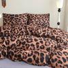 Leopard Print Pastoral Style Duvet Cover Set - Single Duvet Cover & Pillowcase.