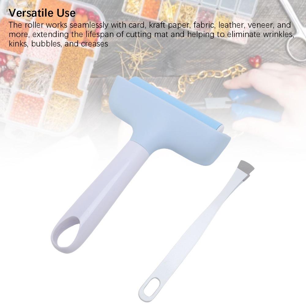 

2PCS Hard Rubber Printmaking Roller Pinkish Brayer Roller Stamping Roller Leather Crafting синій