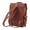 Brown Premium Leather Laptop Backpack Work Stylish and Practical 2-in-1 Design