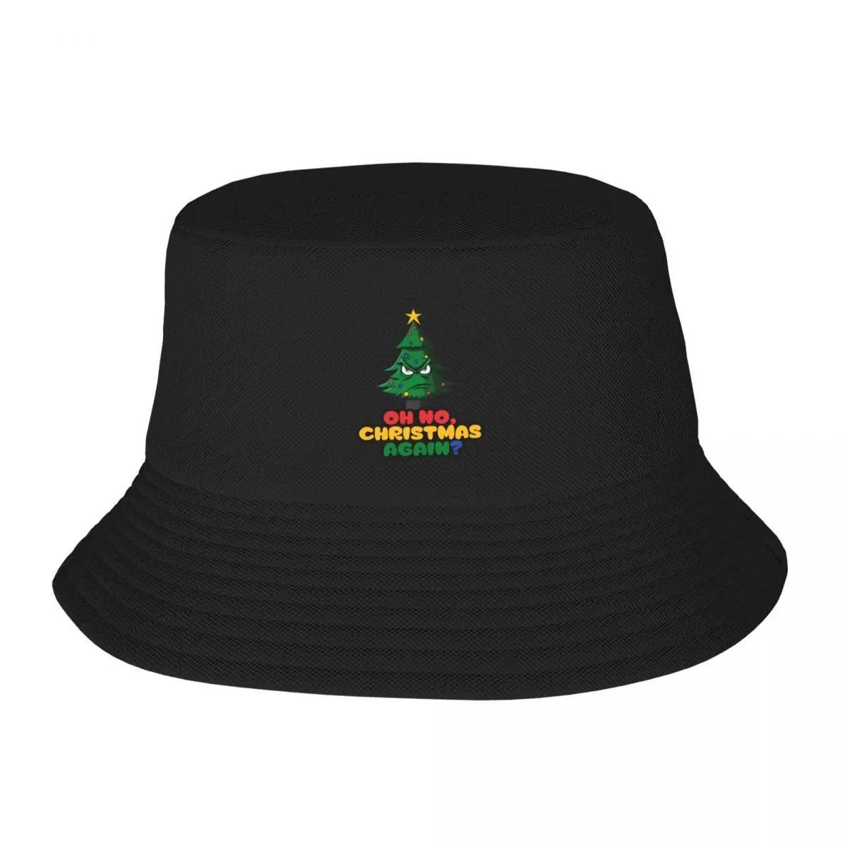 New Oh No Christmas Again Bucket Hat Christmas Hat Designer Hat Anime Hat Thermal Visor Trucker Hats For Unisex Womens