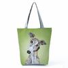 Greyhound Shopping Bags Casual Groceries Women Handbags Animal Dog Graphic Large Capacity Shoulder Bags Portable Foldable Totes
