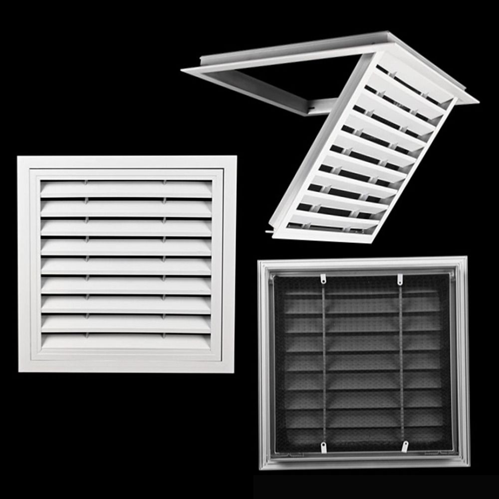 Square Air Vent Grille Aluminum Alloy Gable Wall Shed Vent New Vent Cover Houses